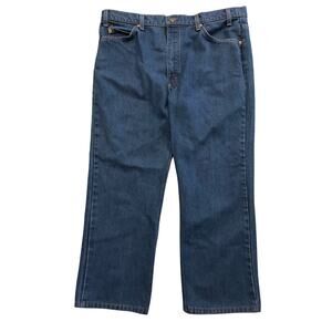 Vintage Levi Strauss Orange Tab Jeans W40 L32 USA Made 70s Dark Wash Mens Denim!